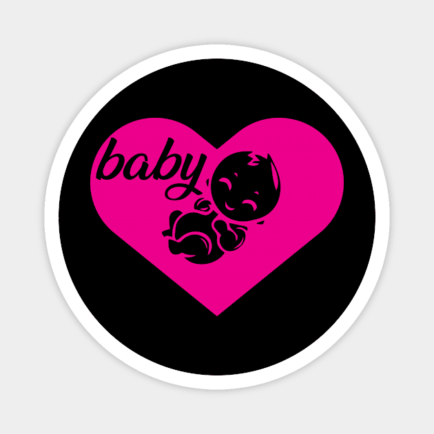 Pregnant mom baby Magnet by SpruchBastler